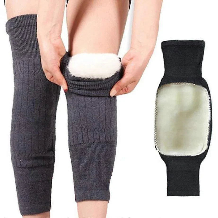 Knee Warmer Woolen Blend Thermal Leg Warmers (1 Pair) - Unisex Elastic Knee Pads for Men & Women