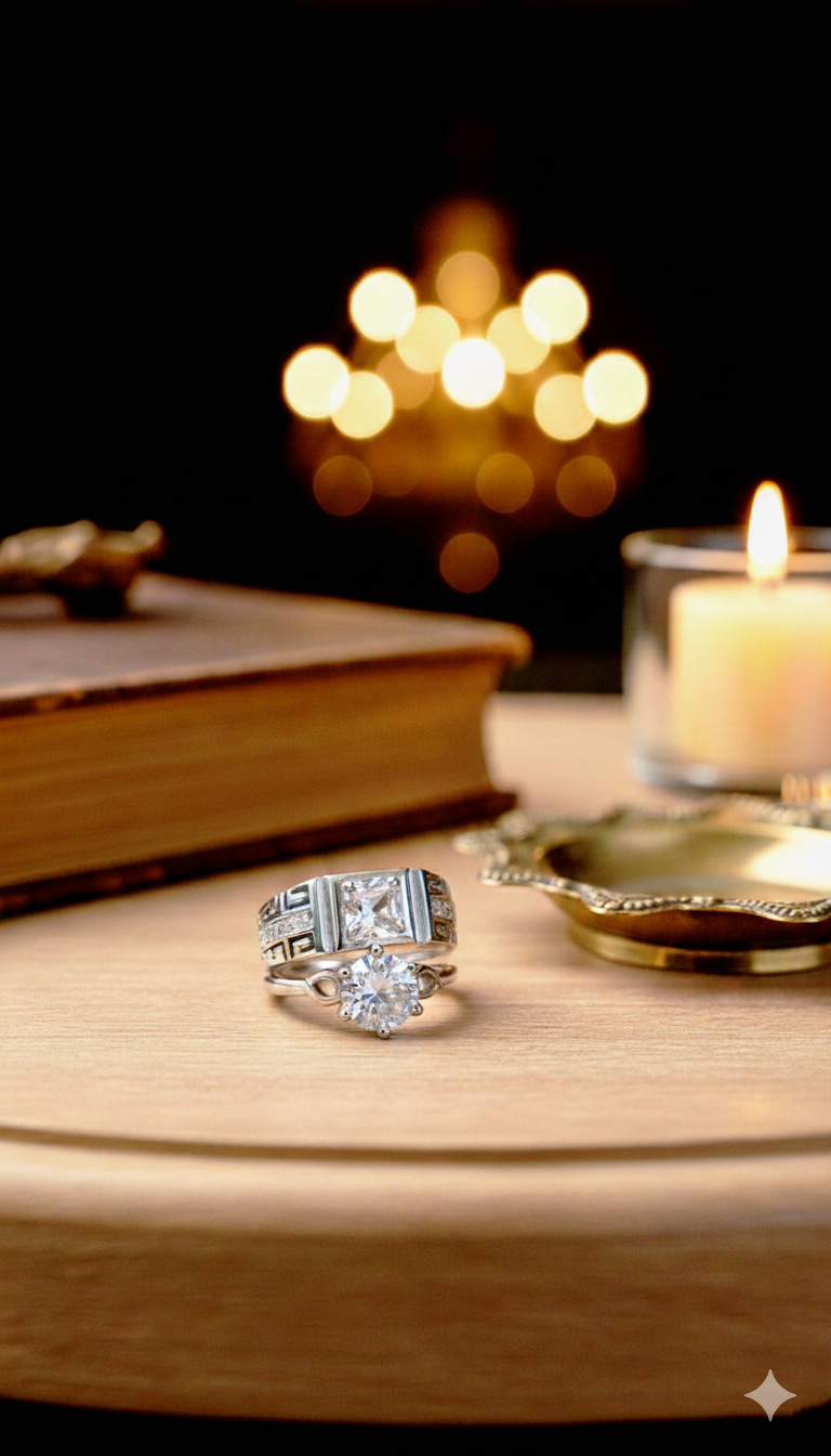 Romantic 😍 & Elegant (Best for Gifting  For Eid) 🎁 Celebrate Your Connection👩‍❤️‍👨 – Stunning Couple Rings for Every Story!