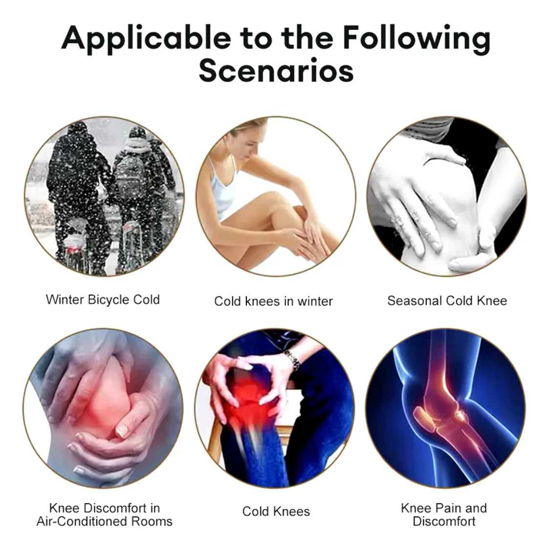 Knee Warmer Woolen Blend Thermal Leg Warmers (1 Pair) - Unisex Elastic Knee Pads for Men & Women